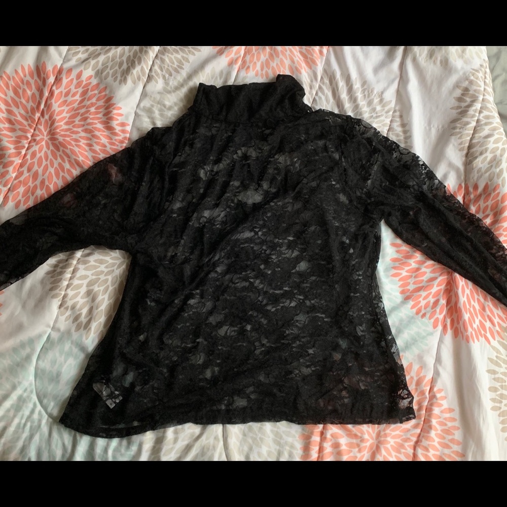 See through lace top